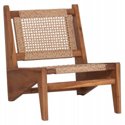 ΚΑΡΕΚΛΑ LOUNGE LUKILLA HM9913 ΞΥΛΟ TEAK ΣΕ ΦΥΣΙΚΟ--ΣΥΝΘ.ΣΧΟΙΝΙ ΜΠΕΖ 55,5x74x65Υεκ.