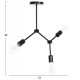 ΦΩΤΙΣΤΙΚΟ ΟΡΟΦΗΣ 3-ΦΩΤΟ LIGHTY HM7404.11 ΜΕΤΑΛΛΟ ΣΕ ΜΑΥΡΟ 52x5x48Υεκ.