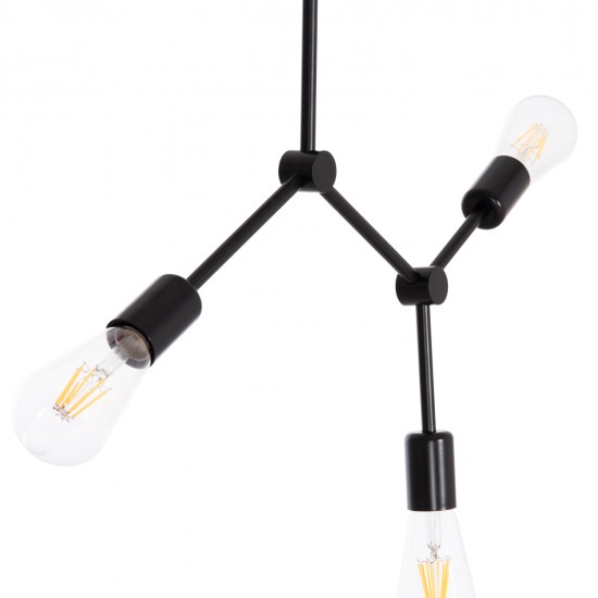 ΦΩΤΙΣΤΙΚΟ ΟΡΟΦΗΣ 3-ΦΩΤΟ LIGHTY HM7404.11 ΜΕΤΑΛΛΟ ΣΕ ΜΑΥΡΟ 52x5x48Υεκ.