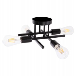 ΦΩΤΙΣΤΙΚΟ ΟΡΟΦΗΣ ΠΟΛΥΦΩΤΟ LIGHTY HM7428.11 ΜΕΤΑΛΛΟ ΣΕ ΜΑΥΡΟ 28x28x15Υεκ.