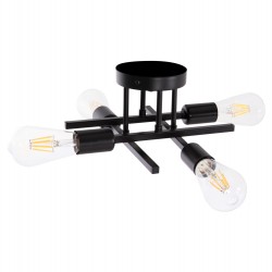 ΦΩΤΙΣΤΙΚΟ ΟΡΟΦΗΣ ΠΟΛΥΦΩΤΟ LIGHTY HM7428.11 ΜΕΤΑΛΛΟ ΣΕ ΜΑΥΡΟ 28x28x15Υεκ.