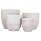 ΣΕΤ 4ΤΜΧ ΓΛΑΣΤΡΕΣ ΣΤΡΟΓΓΥΛΕΣ ΣΕΙΡΑ GARDENER HM4719 FIBERCLAY-ΧΡΩΜΑ CEMENT Φ44x43Υεκ