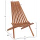 ΠΟΛΥΘΡΟΝΑ LOUNGE ΠΤΥΣΣΟΜΕΝΗ SHIGAO HM18112 ΞΥΛΟ TEAK--ΦΥΣΙΚΟ 61x88.5x89Υεκ.