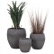 ΣΕΤ 3ΤΜΧ ΓΛΑΣΤΡΕΣ ΣΕΙΡΑ GARDENER HM4725 FIBERCLAY-ΣΕ ΣΚΟΥΡΟ CEMENT ΧΡΩΜΑ Φ55x54Υεκ