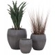 ΣΕΤ 3ΤΜΧ ΓΛΑΣΤΡΕΣ ΣΕΙΡΑ GARDENER HM4725 FIBERCLAY-ΣΕ ΣΚΟΥΡΟ CEMENT ΧΡΩΜΑ Φ55x54Υεκ