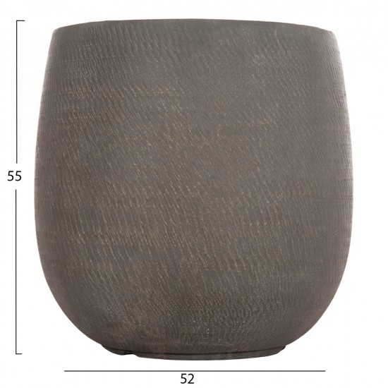 ΣΕΤ 4ΤΜΧ ΓΛΑΣΤΡΕΣ ΣΤΡΟΓΓΥΛΕΣ GARDENER HM4726 FIBERCLAY ΓΚΡΙΖΟΠΡΑΣΙΝΟ Φ52x55Υεκ