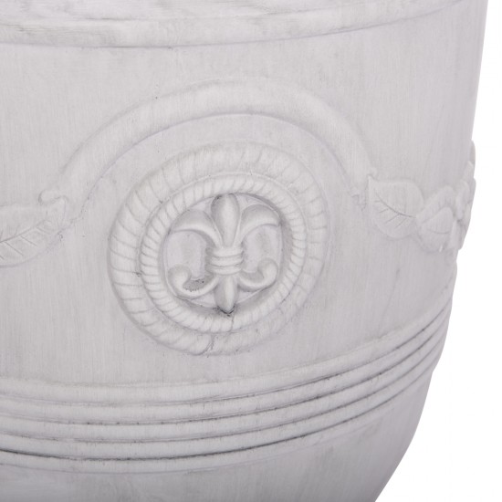 ΣΕΤ 3ΤΜΧ ΓΛΑΣΤΡΕΣ ΜΕ ΑΝΑΓΛΥΦΟ GARDENER HM4729 FIBERCLAY-ΣΕ ΥΠΟΛΕΥΚΟ Φ58x72.5Υεκ