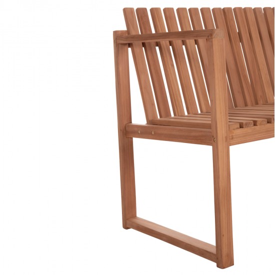 ΠΑΓΚΑΚΙ ΚΗΠΟΥ 2ΘΕΣΙΟ VED HM18124 ΞΥΛΟ TEAK--ΦΥΣΙΚΟ ΧΡΩΜΑ 130x60x86Υεκ.