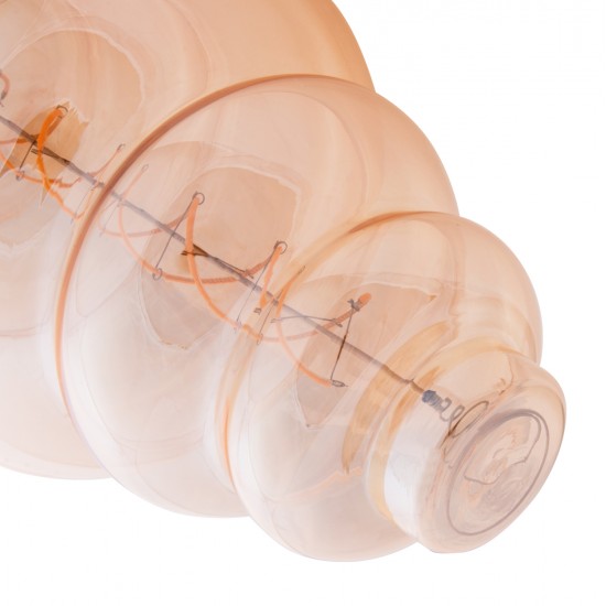 ΦΩΤΙΣΤΙΚΟ ΟΡΟΦΗΣ ΚΡΕΜΑΣΤΟ ΜΕ ΛΑΜΠΤΗΡΑ HM11932.01--ΣΧΟΙΝΙ 1m ΠΑΧΟΥΣ 2cm-ΝΤΟΥΙ Ε27