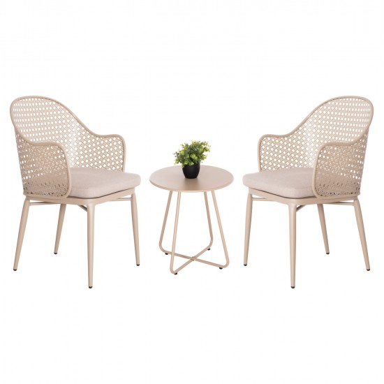 ΣΕΤ LOUNGE 3TMX ΕΞ.ΧΩΡΟΥ OREGO HM21107.03 ΑΛΟΥΜΙΝΙΟ & ΜΕΤΑΛΛΟ ΣΕ ΚΑΠΟΥΤΣΙΝΟ