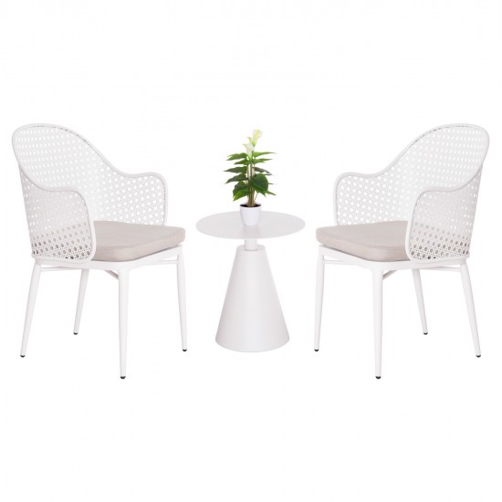 ΣΕΤ LOUNGE 3TMX ΕΞ.ΧΩΡΟΥ OREGO HM21106.02 ΑΛΟΥΜΙΝΙΟ ΣΕ ΛΕΥΚΟ