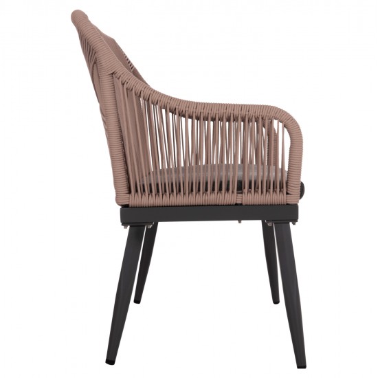 ΚΑΝΑΠΕΣ 2ΘΕΣΙΟΣ MYRTIA HM5550.12 AΛΟΥΜΙΝΙΟ ΑΝΘΡΑΚΙ--ΜΠΕΖ TESLIN ΣΧΟΙΝΙ 123x61x90Υεκ.