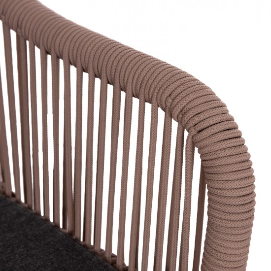 ΚΑΝΑΠΕΣ 2ΘΕΣΙΟΣ MYRTIA HM5550.12 AΛΟΥΜΙΝΙΟ ΑΝΘΡΑΚΙ--ΜΠΕΖ TESLIN ΣΧΟΙΝΙ 123x61x90Υεκ.