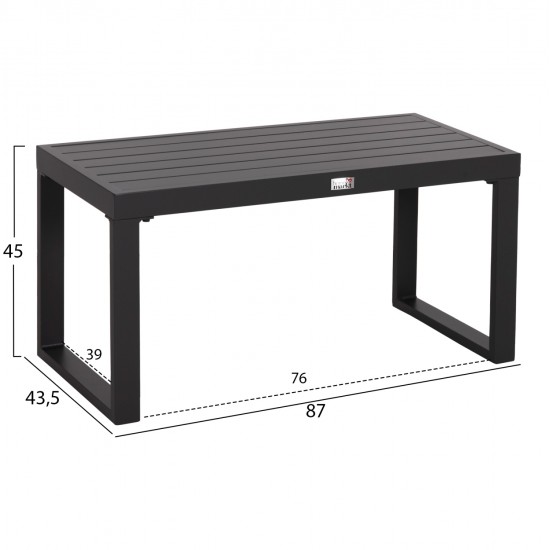 ΤΡΑΠΕΖΑΚΙ ΞΑΠΛΩΣΤΡΑΣ SENTRY HM6275.03 ΑΛΟΥΜΙΝΙΟ ΣΕ ΣΚΟΥΡΟ ΓΚΡΙ 87x43,5x45Υεκ.