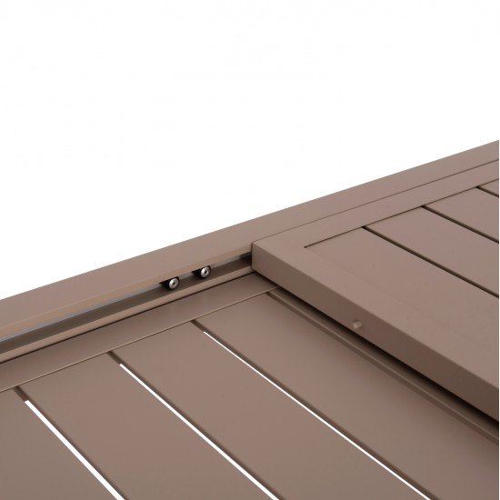 ΤΡΑΠΕΖΙ ΕΠΕΚΤΕΙΝΟΜΕΝΟ KRUM HM6277.04 ΑΛΟΥΜΙΝΙΟ ΚΑΠΟΥΤΣΙΝΟ 160-240x90x73Υεκ.