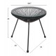 ΣΕΤ ΤΡΑΠΕΖΑΡΙΑΣ 3ΤΜΧ HM11871 ΜΕΤΑΛΛΟ & RATTAN ΣΕ ΜΑΥΡΟ ΧΡΩΜΑ