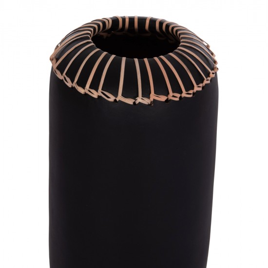 ΕΠΙΤΡΑΠΕΖΙΟ ΔΙΑΚΟΣΜΗΤΙΚΟ ΒΑΖΟ LENNOX HM4675.01S TΕΡΑΚΟΤΑ ΣΕ ΜΑΥΡΟ--Φ18x33Υεκ.