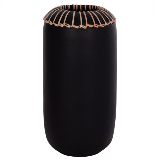 ΕΠΙΤΡΑΠΕΖΙΟ ΔΙΑΚΟΣΜΗΤΙΚΟ ΒΑΖΟ LENNOX HM4675.01S TΕΡΑΚΟΤΑ ΣΕ ΜΑΥΡΟ--Φ18x33Υεκ.