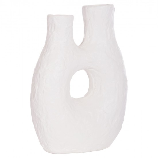 ΕΠΙΤΡΑΠΕΖΙΟ ΔΙΑΚΟΣΜΗΤΙΚΟ ΒΑΖΟ NAMENTIS HM4665.02L ΛΕΥΚΗ ΤΕΡΑΚΟΤΑ--27x13.5x37Υεκ