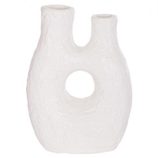 ΕΠΙΤΡΑΠΕΖΙΟ ΔΙΑΚΟΣΜΗΤΙΚΟ ΒΑΖΟ NAMENTIS HM4665.02L ΛΕΥΚΗ ΤΕΡΑΚΟΤΑ--27x13.5x37Υεκ