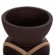 ΔΙΑΚΟΣΜΗΤΙΚΟ ΒΑΖΟ ΔΑΠΕΔΟΥ MAYNARD HM4672.07S TERRACOTTA ΣΟΚΟΛΑΤΙ-RATTAN Φ27.5x50Υεκ