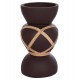ΔΙΑΚΟΣΜΗΤΙΚΟ ΒΑΖΟ ΔΑΠΕΔΟΥ MAYNARD HM4672.07S TERRACOTTA ΣΟΚΟΛΑΤΙ-RATTAN Φ27.5x50Υεκ