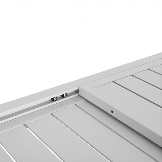 ΣΕΤ ΤΡΑΠΕΖΑΡΙΑΣ ΕΞ.ΧΩΡΟΥ KRUM HM21147 ΤΡΑΠΕΖΙ ΜΕ 6 ΠΟΛΥΘΡΟΝΕΣ--ΛΕΥΚΟ ΑΛΟΥΜΙΝΙΟ