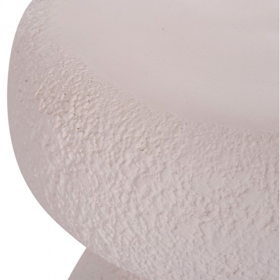 ΣΚΑΜΠΟ ΣΤΡΟΓΓΥΛΟ INTERON HM18171.02 FIBER CEMENT ΣΕ ΛΕΥΚΟ--Φ34x39Υεκ.