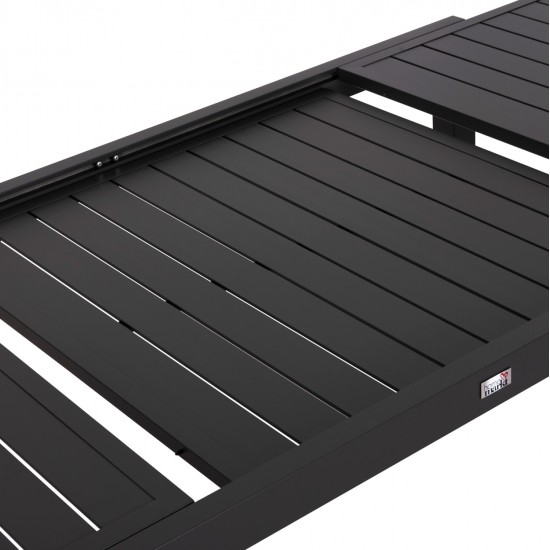 ΣΕΤ ΤΡΑΠΕΖΑΡΙΑΣ ΕΞ.ΧΩΡΟΥ 7ΤΜΧ KRUM HM21152 ΣΚΟΥΡΟ ΓΚΡΙ ΑΛΟΥΜΙΝΙΟ