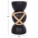 ΔΙΑΚΟΣΜΗΤΙΚΟ ΒΑΖΟ ΔΑΠΕΔΟΥ MAYNARD HM4672.01L TERRACOTTA ΜΑΥΡΟ-RATTAN Φ32x62.5Υεκ