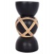 ΔΙΑΚΟΣΜΗΤΙΚΟ ΒΑΖΟ ΔΑΠΕΔΟΥ MAYNARD HM4672.01L TERRACOTTA ΜΑΥΡΟ-RATTAN Φ32x62.5Υεκ