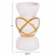 ΔΙΑΚΟΣΜΗΤΙΚΟ ΒΑΖΟ ΔΑΠΕΔΟΥ MAYNARD HM4672.02S TERRACOTTA ΛΕΥΚΟ--RATTAN Φ27.5x50Υεκ