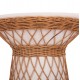 ΒΟΗΘΗΤΙΚΟ ΤΡΑΠΕΖΙ ΣΤΡΟΓΓΥΛΟ DELIA HM18167.02 FIBER CEMENT ΛΕΥΚΟ & RATTAN Φ40x45Υεκ