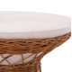 ΒΟΗΘΗΤΙΚΟ ΤΡΑΠΕΖΙ ΣΤΡΟΓΓΥΛΟ DELIA HM18167.02 FIBER CEMENT ΛΕΥΚΟ & RATTAN Φ40x45Υεκ