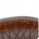 ΒΟΗΘΗΤΙΚΟ ΤΡΑΠΕΖΙ ΣΤΡΟΓΓΥΛΟ DELIA HM18167.03 FIBER CEMENT ΓΚΡΙ & RATTAN Φ40x45Υεκ
