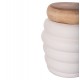 ΣΚΑΜΠΟ PUFFAT HM18172.02 FIBER CEMENT ΛΕΥΚΟ- ΞΥΛΟ TEAK TOP Φ45x46Υεκ.