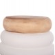 ΣΚΑΜΠΟ PUFFAT HM18172.02 FIBER CEMENT ΛΕΥΚΟ- ΞΥΛΟ TEAK TOP Φ45x46Υεκ.