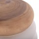 ΣΚΑΜΠΟ PUFFAT HM18172.02 FIBER CEMENT ΛΕΥΚΟ- ΞΥΛΟ TEAK TOP Φ45x46Υεκ.