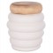ΣΚΑΜΠΟ PUFFAT HM18172.02 FIBER CEMENT ΛΕΥΚΟ- ΞΥΛΟ TEAK TOP Φ45x46Υεκ.