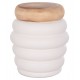 ΣΚΑΜΠΟ PUFFAT HM18172.02 FIBER CEMENT ΛΕΥΚΟ- ΞΥΛΟ TEAK TOP Φ45x46Υεκ.