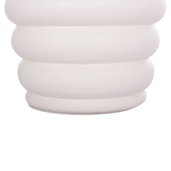 ΣΚΑΜΠΟ PUFFAT HM18172.02 FIBER CEMENT ΛΕΥΚΟ- ΞΥΛΟ TEAK TOP Φ45x46Υεκ.