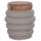 ΣΚΑΜΠΟ PUFFAT HM18172.03 FIBER CEMENT ΓΚΡΙ- ΞΥΛΟ TEAK TOP Φ45x46Υεκ.