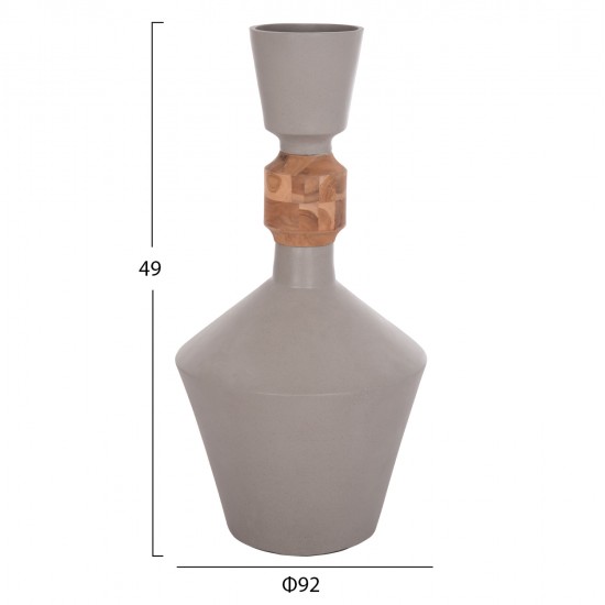 ΔΙΑΚΟΣΜΗΤΙΚΟ ΒΑΖΟ ΔΑΠΕΔΟΥ NEBULA HM4661.03 FIBER CEMENT ΓΚΡΙ--ΞΥΛΟ ΤΕΑΚ Φ60x115Υεκ.
