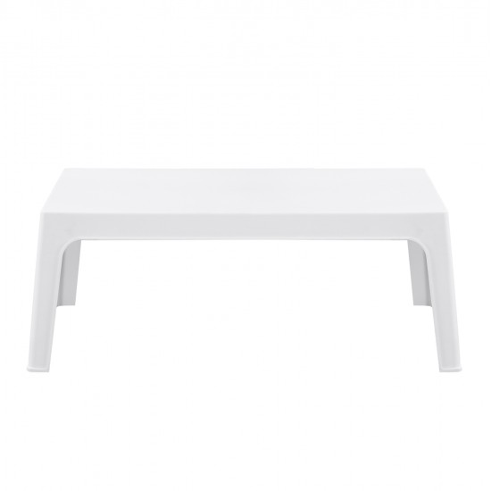ΤΡΑΠΕΖΑΚΙ ΟΡΘΟΓΩΝΙΟ SLEEK HM6367.01 ΠΟΛΥΠΡΟΠΥΛΕΝΙΟ ΣΕ ΛΕΥΚΟ 105x64x40Υεκ.