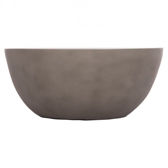 ΤΡΑΠΕΖΙ ΣΑΛΟΝΙΟΥ ΣΤΡΟΓΓΥΛΟ ALLAN HM18162.03 FIBER CEMENT ΣΕ ΓΚΡΙ--Φ92x49Υεκ.