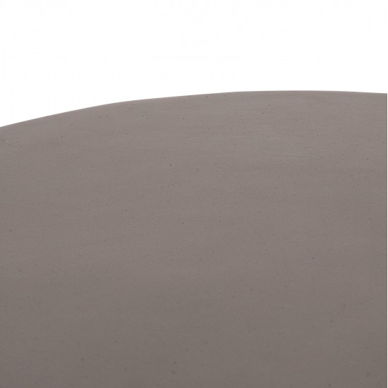 ΤΡΑΠΕΖΙ ΣΑΛΟΝΙΟΥ ΣΤΡΟΓΓΥΛΟ ALLAN HM18162.03 FIBER CEMENT ΣΕ ΓΚΡΙ--Φ92x49Υεκ.