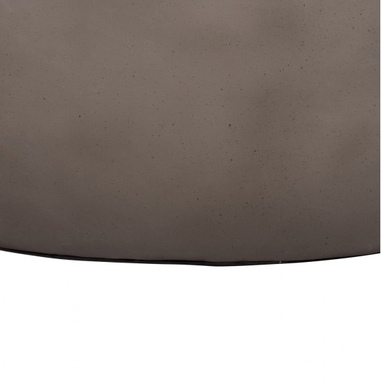 ΤΡΑΠΕΖΙ ΣΑΛΟΝΙΟΥ ΣΤΡΟΓΓΥΛΟ ALLAN HM18162.03 FIBER CEMENT ΣΕ ΓΚΡΙ--Φ92x49Υεκ.