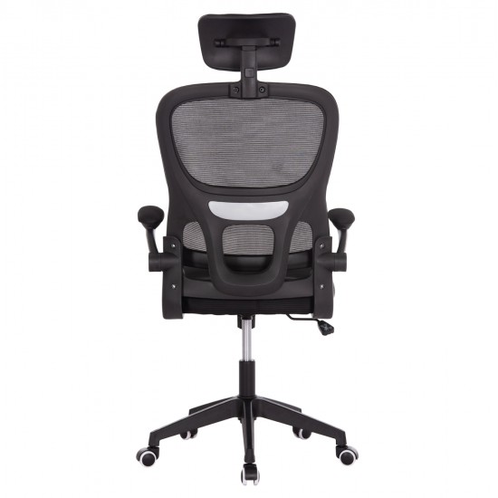 ΚΑΡΕΚΛΑ ΓΡΑΦΕΙΟΥ BASTON HM18236.01 ΜΑΥΡΟ MESH & PP ΣΚΕΛΕΤΟΣ 64x60x117-127Υεκ.