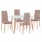 ΣΕΤ ΤΡΑΠΕΖΑΡΙΑΣ 5ΤΜΧ MINIMAL HM11767 ΛΕΥΚΟ MDF-ΜΠΕΖ ΥΦΑΣΜΑ