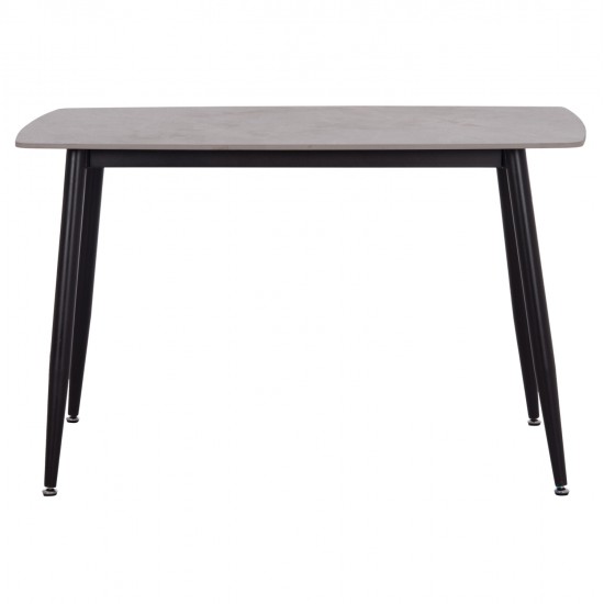ΤΡΑΠΕΖΙ RAVEN HM9854.13 ΚΕΡΑΜΙΚΟ TOP ΓΚΡΙ ΜΑΡΜΑΡΟ-ΜΑΥΡΟ ΜΕΤΑΛΛΟ 120x70x73Υεκ.